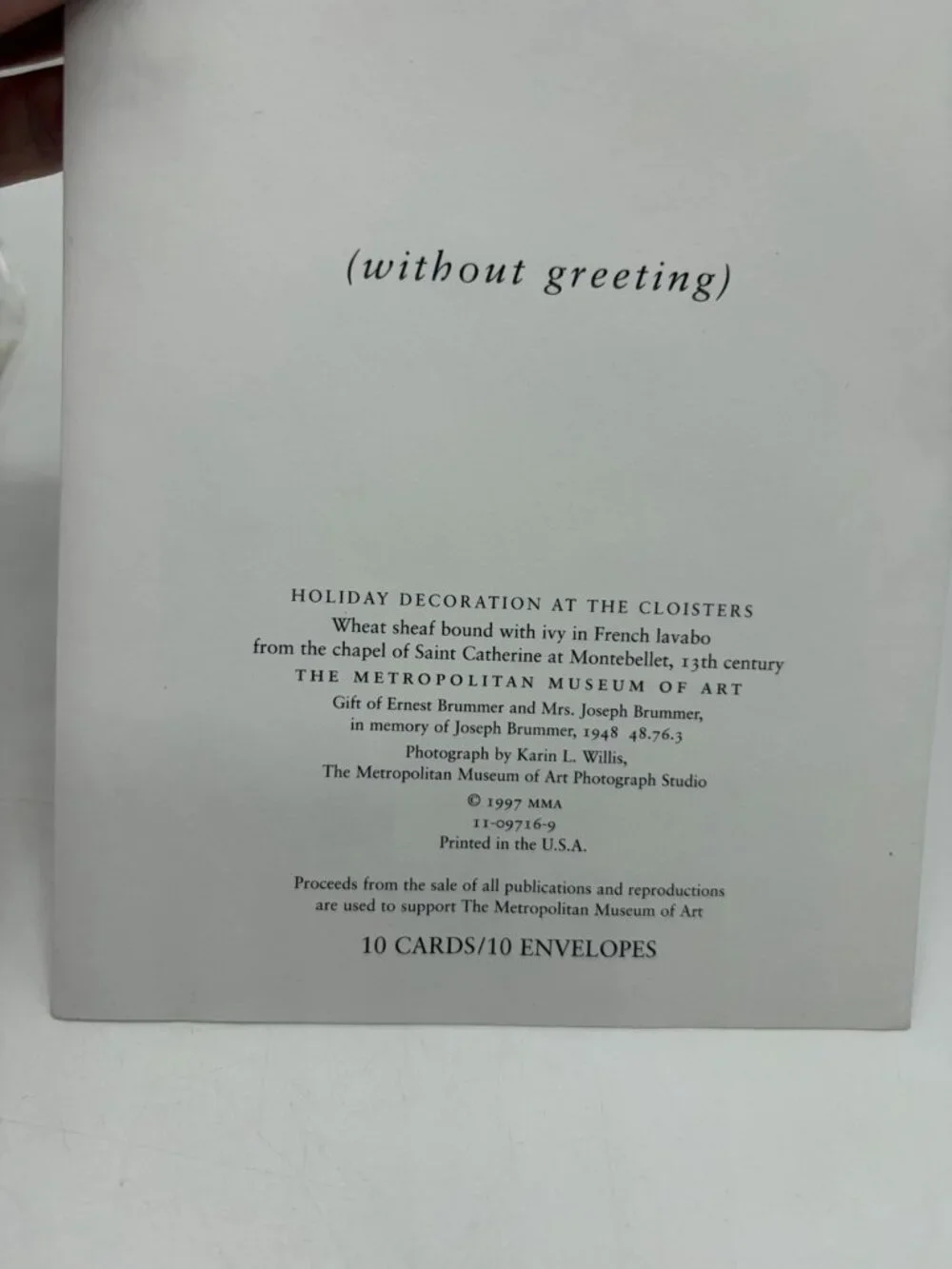 Vintage 1997 Metropolitan Museum Art MMA Holiday Cards Religious 7 HTF READ